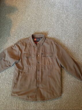 Men's Lightweight Shirt Jacket in Brown